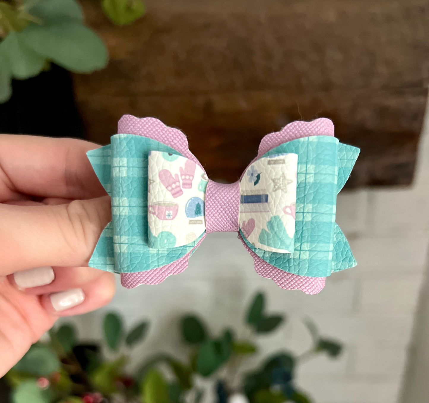 Deborah - 3" Piggies - Purple, Teal & Winter Things