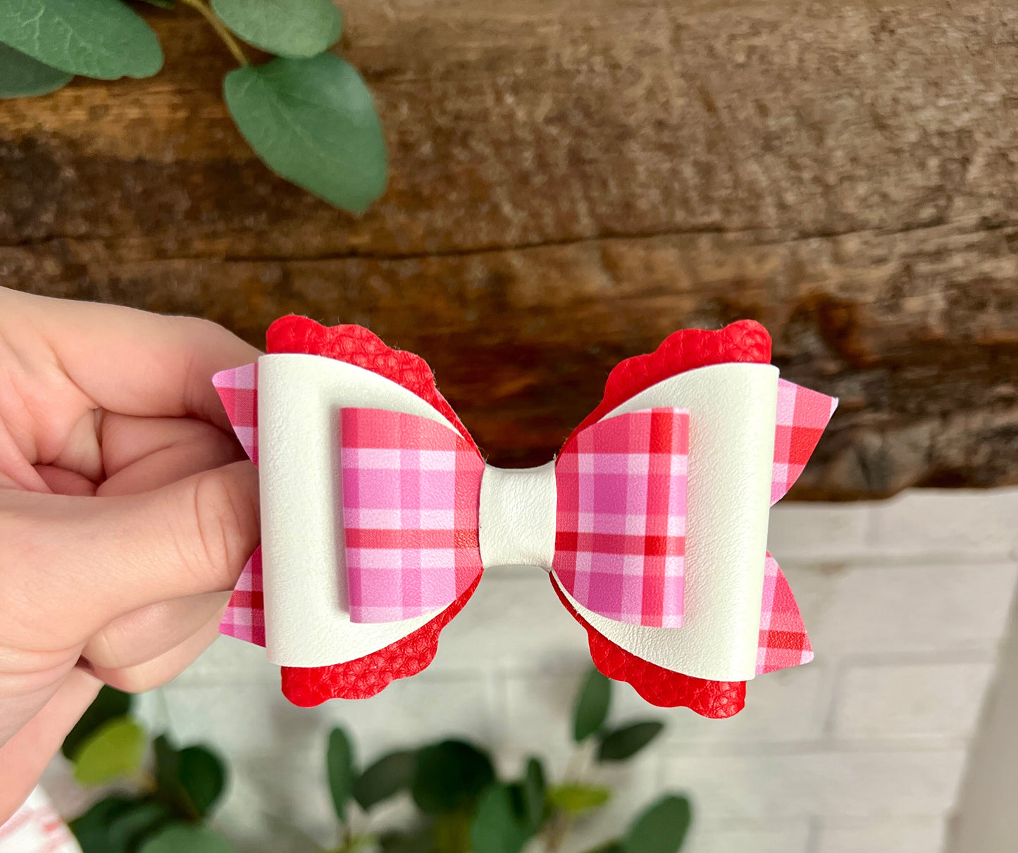 Deborah - 4" - Pink Plaid