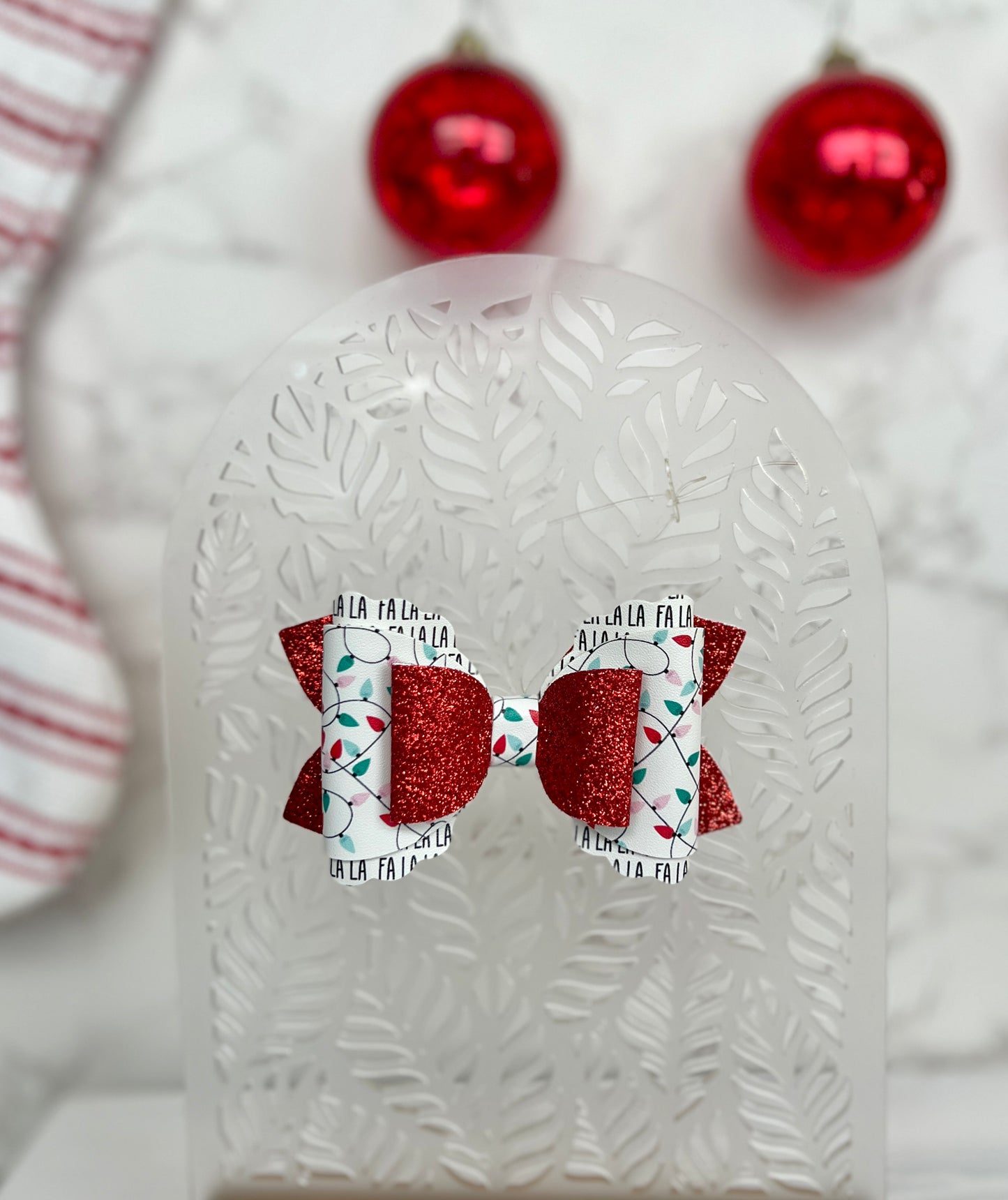 Deborah - 4" - Christmas Lights & Red Sparkle