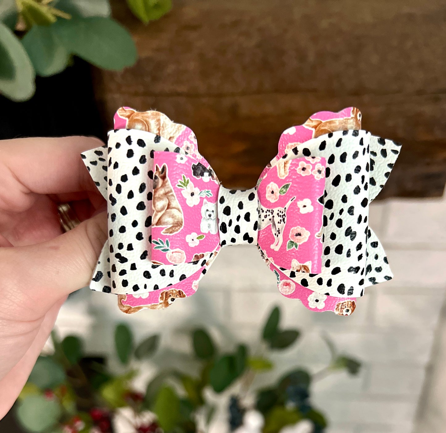 Deborah - 4" - Pink Puppies & Spots