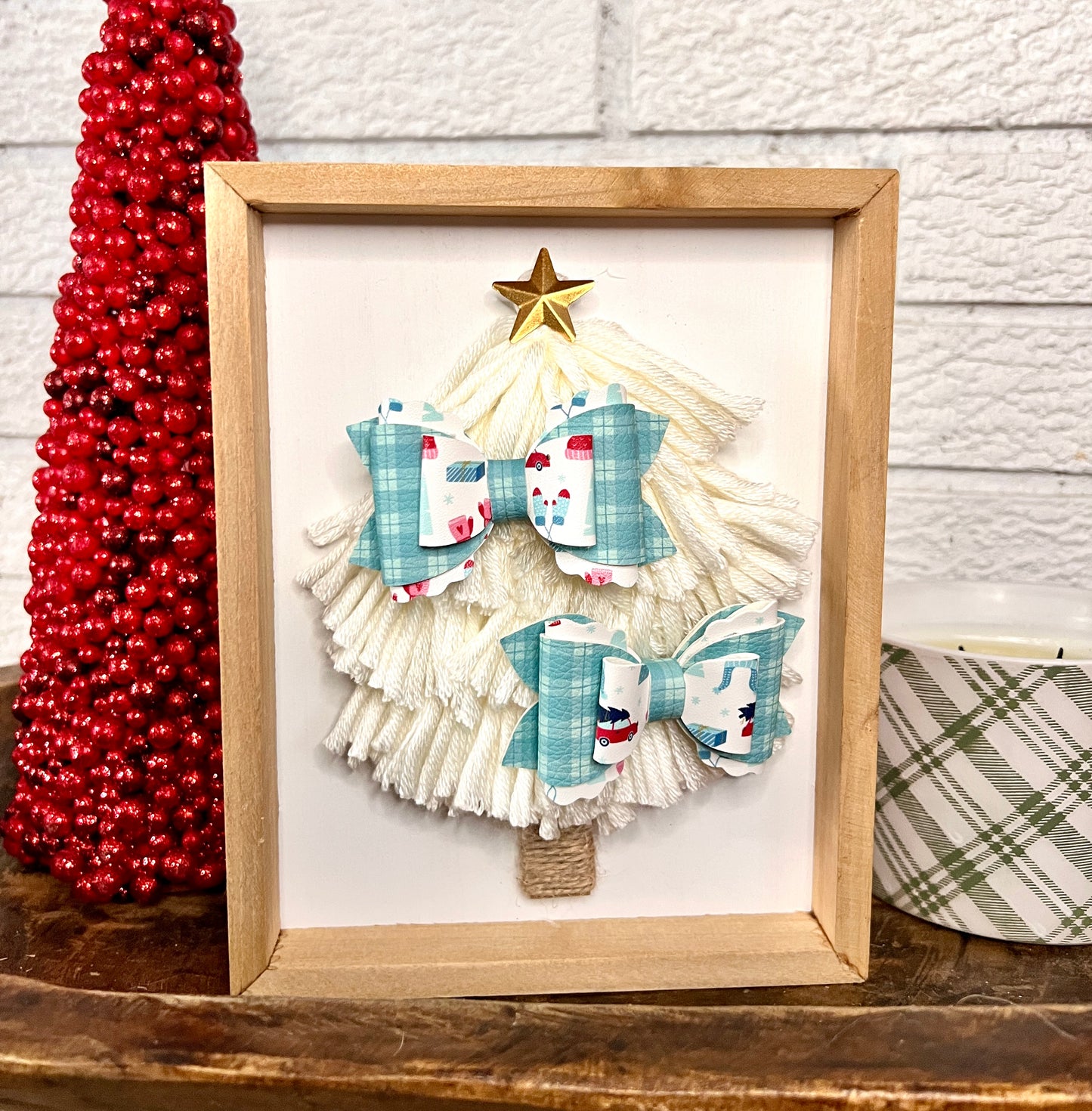 Deborah - 3" Piggies - Teal & Plaid Winter Things