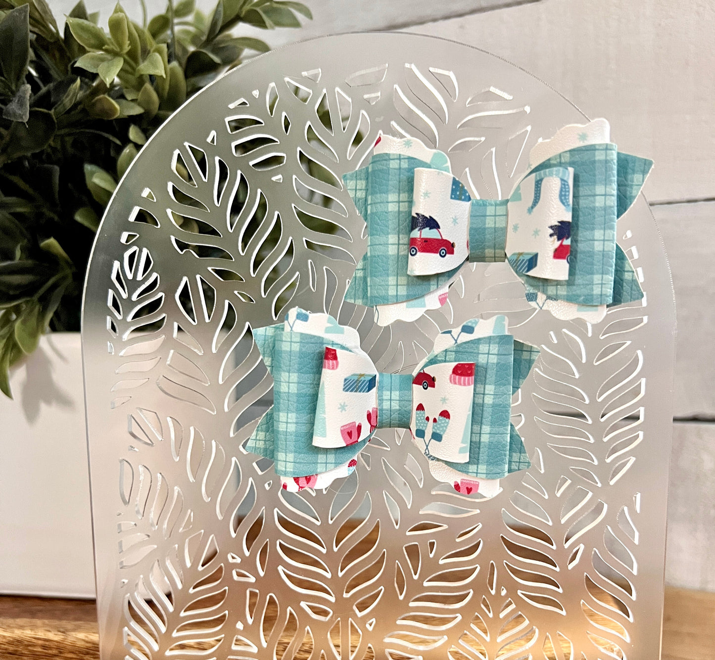 Deborah - 3" Piggies - Teal & Plaid Winter Things