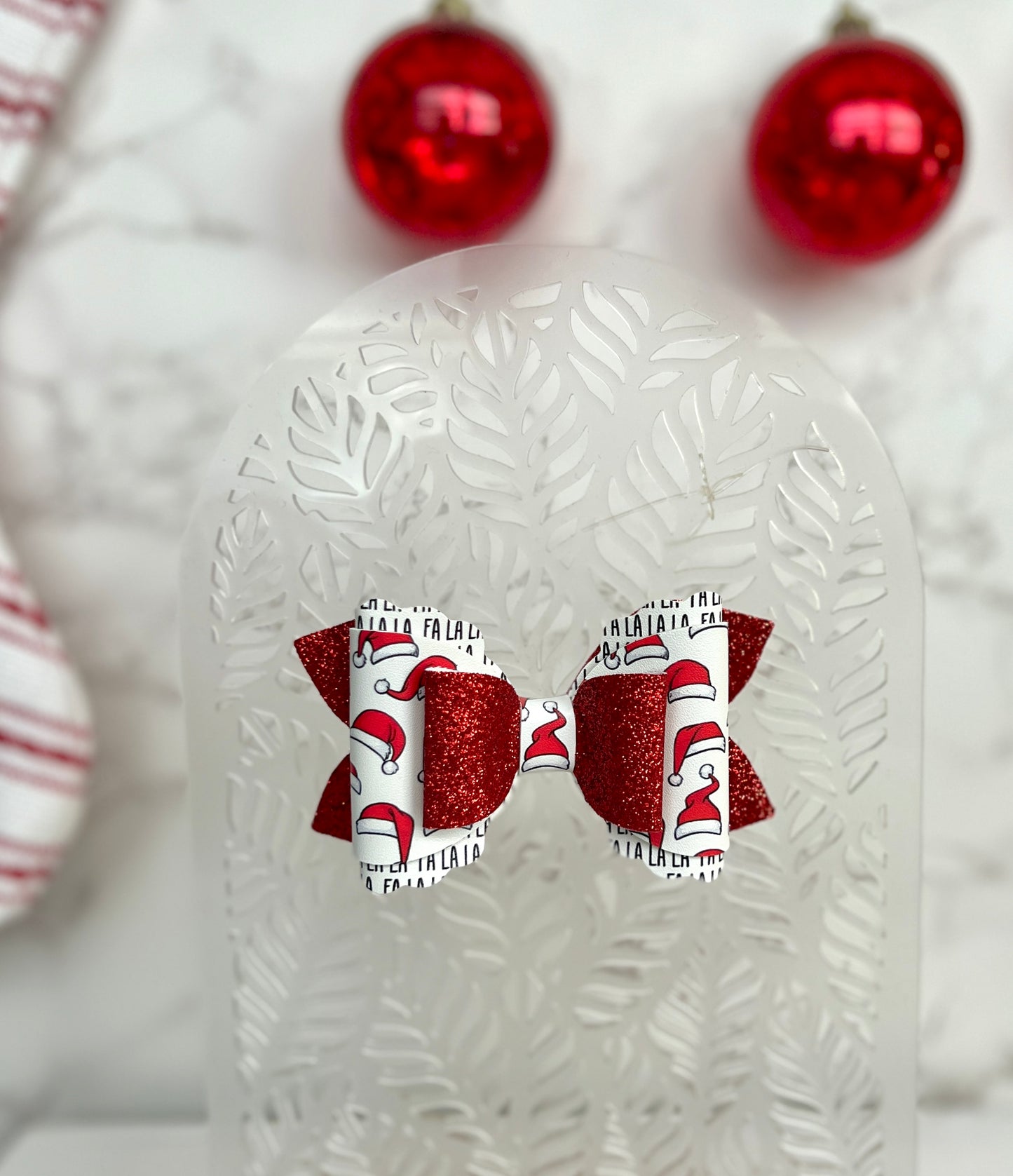 Deborah - 4" - Santa Hats & Red Sparkle
